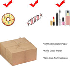 Xxcxpark 16 PCS Brown Kraft Gift Boxes 8x8x4 Inches, Decorative Party Favor Kraft Paper Gift Packaging Box with Lid for DIY Crafting, Cube, Cupcake, Kraft Present Boxes for Birthday, Wedding