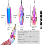 3Pcs 5-inch Crystal Sun Catcher Prisms for Windows Garden Patio,AB Colored Hanging Suncatchers with Glass Prism Rainbow Maker Ideal