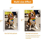 Acrylic Magnetic Refrigerator Picture Frames, 3x5 Inch Fridge Magnetic Mini Photo Frames Compatible with Polaroid Camera Photos for Refrigerator/Locker/Wall, Colorful 6 Pack