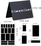20 Pack Mini Chalkboard Signs for Food Display - 4"x3" Reusable Buffet Food Labels for Party, Catering, Wedding Dessert Table Bakery, with 5 Markers and 85 Labels