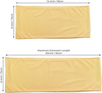 MDS Pack of 250 Spandex Chair Sashes Bows Elastic Stretch Dining Chair Bands Ties Without Slider Buckle Universal fits for Wedding Baby Shower Birthday Party Banquet Event Decoration - Gold