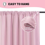 Pink Backdrop Curtain for Parties Rod Pocket Pink Curtains Photography Backdrop Drapes Privacy Fabric Decoration for Birthday Party Wedding Baby Shower Home Decor, 5ft x 10ft, 2 Panels