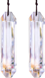 HDCRYSTALGIFTS Set 2 Crystal Suncatchers, 120mm Large Prism Sun Catchers Windows Hanging Ornaments Rainbow Maker Pendant Indoor Outdoor Garden Decor,Clear