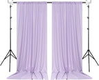 MYSKY HOME 10ft x 10ft Purple Background Curtains - Drapes for Parties, Weddings, Stage & Baby Showers - 2 Panels with Rod Pocket