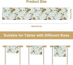 Bird Table Runner,Spring Birds Tree Blue Plaid Print Table Runner for Kitchen Dining Table Decoration Home Party Decor 13x70 Inch