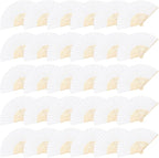 MCEAST 30 Pieces Silk Folding Fans with Bamboo Frames, Handheld Fan Foldable Fan for Wedding Gifts, Party Favors, Home Decoration, White