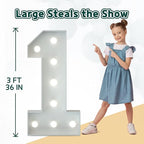 Marquee Numbers 3 Feet Tall Big Light Up Numbers 40th Birthday Decorations Women Men White Anniversary Party Decor Large Cardboard Prop Backdrop Sign 40