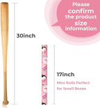 Ribbli Pink Christmas Wrapping Paper Reversible Cute Christmas elements Gift Wrapping Paper Rolls for Kids Holiday Presents Decoration-17 Inch x 33 Feet