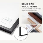 Opposite Wall - 9x12 in - Black Oak Wood Picture Frame - Lightweight, Versatile & Shatterproof - Wall Hanging Poster or Photo Frame - Wall Decor for Office, Gallery & Home