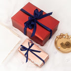 Ribbli Navy Blue Satin Ribbon Double Faced Satin 1/2 Inch x Continuous 100 Yards-Navy Ribbon for Gift Wrapping Crafts Wedding Decoration Bows Bouquet Floral Arrangement