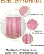 ShiDianYi 4FTx6FT-Fuchsia Pink-Backdrop Curtain Photography,Shimmer Sequin Fabric Photography Backdrops Sequin Curtains for Wedding/Party
