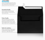 LUXPaper A7 Invitation Envelopes | Peel & Press | 5 1/4" x 7 1/4" | Black Linen | 80lb. Text | 50 Qty
