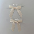50pcs 2-1/2" Mini Satin Ribbon Bows with Twist Ties for Crafts Gift Wrapping Packing Christmas Decoration (2.5"-Ivory)