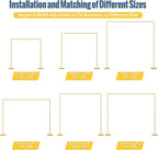 Wokceer 10x10 FT Backdrop Stand Heavy Duty Pipe and Drape Kit, Adjustable Gold Backdrop Stand for Wedding Birthday Party Photography Photo Booth Background Christmas Decoration