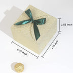 WEWILUCK Small Gift Boxes for Presents, Gold Glitter Christmas Gift Boxes Bulk for Women, Man, Empty Square Gift Box for Gifts Widely Used in Various Occasions(4.75” x 4.75” x 3.53”)
