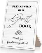Wedding Guestbook Sign, Guestbook Wooden Sign Stand 5x7inch, Please Sign Our Guest Book Wedding Sign Stand, Wedding Signs for Reception, Wedding Table Decorations, Wedding Table Sign