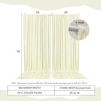 2 Panels Beige Backdrop Curtain, 10 x 7 Feet Background Curtains for Parties, Weddings, Baby Showers, Bachelorette Halloween, Christmas Birthday Party Photoshoot Backdrop Curtains Decorations