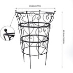 Large Obelisk Trellis Peony Cage 24.6x17 Inches - Premium Metal Plant Support for Outdoor Gardens, Easy Assembly, Sturdy Design, Perfect for Climbing Plants
