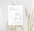 Welcome Wedding Sign Personalized, Minimalist We're So Glad You're Here Wedding Sign Decorations Signage 12" X 18" (Small), 27" (Medium), 36" (Large), Plastic, Modern, Pole Mount, Weather