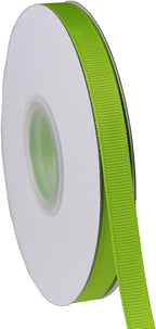 ITIsparkle 3/8" Inch Grosgrain Ribbon 50 Yards-Roll Set for Gift Wrapping Scrap Books Party Favor Hair Braids Baby Shower Decoration Floral Arrangement Craft Supplies, Apple Green Ribbon