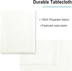 Hiasan Ivory Tablecloth for Rectangle Tables - Waterproof and Spillproof Washable Fabric Table Cloth for Dining Room Kitchen, 70 x 120 Inch