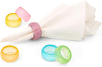 Napkin Rings Set of 12 - Epoxy Resin Napkin Holder Cuffs for Dinner Table Décor - Farmhouse Modern Serviette Rings for Weddings, Parties, Receptions, Banquets, Daily Use - 1.5" (Pastel) - CLEENTABLE