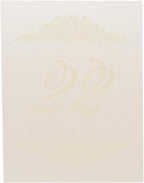 Paisley Wedding Table Numbers (Select Color/Quantity), Champagne, Ivory, 1-90, Double Sided, Tent or Use in a Stand, Great for Parties & Restaurants - Made in the USA