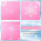 Skylety 40 Pieces Snowflake Balloons Bulk Winter Transparent Snowflake Latex Balloons for Christmas Birthday Wedding Party Decorations(Pink)