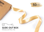 Champagne Satin Ribbon 7/8 Inch 50 Yards Double-Faced Polyester Ribbons for Hair Bows Gift Wrapping Crafts Floral Bouquet Wedding Invitations