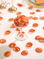 Serwalin 300Pcs Silk Rose Petals Fake Flower Petals Orange Artificial Rose Petals for Weddings Proposal Flower Girl Petals Aisle Flower Girl Basket Runner Bridal Shower Table Decor