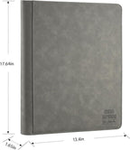 Premium Ringless Trading Card Binder - 1024 Capacity, 16 Side-Loading Pockets per Page, Archival Quality Protection & Anti-Slip Spine for TCG, MTG, Sports Cards (Gray)