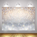 Mocsicka 7x5 Bokeh Photography Backdrop Blue Grey Spots Sparkle (No Real Glitter) Background Weeding Baby Shower Birthdat Newborn Baby Portrait Photo Studio Props (7x5ft (82x60 inch))