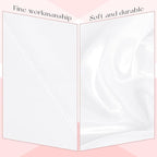 10 Packs Satin Tablecloth 120 Inch White Round Table Cloth Silk Tablecloth Smooth Fabric Overlay Satin Table Cover Decoration for Wedding Party Banquet Events