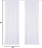 Poise3EHome White Sequin Backdrop Curtains,2 Panels 2FTx8FT Glitter Background for Party Halloween Birthday Party Baby Shower Wedding Christmas Thanksgiving Holiday Festival Decor