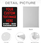 Custom Sign Personalized Custom Metal Sign, Customize For Office, Business, Workplace, Office, Home, Delivery Signs 12x18