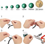 Colorful Rice Topaz Stone Beads Gemstone Round Crystal Energy Jade Beads Stone Beads for Jewelry Making DIY Bracelet Necklace Jewelry Making 1 Strand 15.5inch 4MM