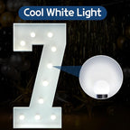 Marquee Numbers 4 Feet Tall Big Light Up Numbers 7th 17th 70th Happy Birthday Decorations Girl Boy White Anniversary Party Decor Large Cardboard Prop Backdrop Sign 7