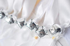 Kingsnow 50 Pack White Lace Ribbon Wands Wedding Streamers with Silver Bells, Silk Fairy Stick Wish Wands for Wedding Send off Party Activities Holiday Celebration
