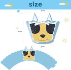 Cartoon Blue Dog Cupcake Wrappers 20pcs Dog Family Cupcake Liners Baking Cups for Blue Dog Theme Birthday Party Supplies Baby Shower Decorations