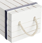 Juvale Nautical Wooden Jewelry Box Set - Jewelry Storage & Nautical Decor Boxes with Lids - Coastal Decor Table Centerpiece