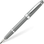 Cross Bailey Light Refillable Fountain Presented in a Everyday Gift Box - Medium Point, Black Ink, Polished Gray