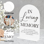 In Loving Memory Wedding Sign, Wedding Engagement Bridal Shower Reception Event Party Table Desk Acrylic Decor