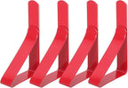 uxcell 4 Pack Tablecloth Clips, Stainless Steel Table Cloth Cover Clamps, 2.95" x 1.77" Windproof Holder Clips for Home Party Picnic Wedding Camping Dining Tables, Red