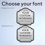 Personalized Outdoor Metal Sign - Customized Driveway Sign, Waterproof, Design 2Metalic Silver 18x18 In