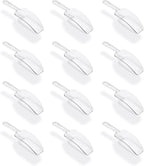 Super Z Outlet 5.5" Mini Acrylic Plastic Kitchen Scoops for Weddings, Candy Dessert Buffet, Ice Cream, Protein Powders, Coffee, Tea (Clear)