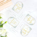 4-Piece Acrylic Wedding Sign Set for Ceremony & Reception - 5x7 Inch clear Guest Book, Cards & Gifts, Please Sign Our Guest Book, Please Take One, In Loving Memory - Wedding Decor Bundle