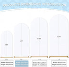 SoarDream White Spandex Arch Cover 6FT Wedding Arch Backdrop Cover Stretchy Backdrop Chiara Wall Arch Stand Cover for Wedding Birthday Balloon Decorations- Ideal for Balloon Arches