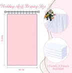 SiinvdaBZX 4 Panels Wedding Arch Draping Fabric 30" x 240" White Polyester Chiffon Fabric for Multiple Occasions