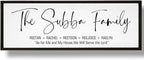 Last Name Signs for Home, Personalized Wall Decor, Framed Family Name Signs for Home Decor, Custom Wood Sign, Established Farmhouse sign, Housewarming Gift