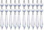 H&D 10pcs 63mm Chandelier Crystals Ornament - Clear Crystal Chandelier Prisms Icicle Drop Pendants